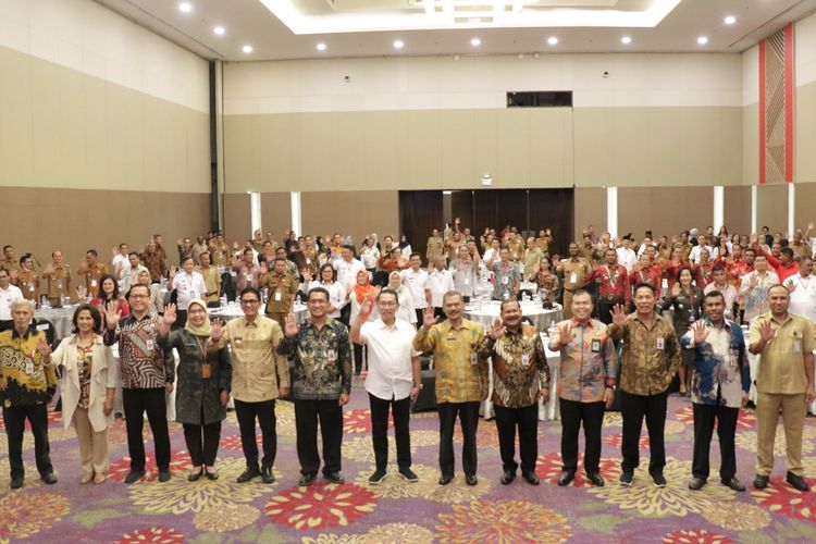Pelaksanaan Rapat Koordinasi Camat Kawasan Perbatasan Tahun 2023 di Claro Hotel, Kota Makassar, Sulawesi Selatan, Rabu (12/7/2023). 