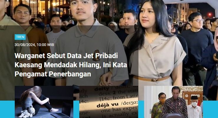 [POPULER TREN] Data Jet Pribadi Kaesang Hilang | Daftar Cagub-Cawagub Pilkada 2024 Pulau Jawa 