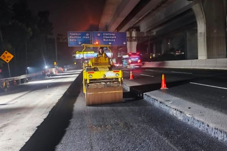 Akses Masuk Tol Cikarang Barat Diperbaiki, Pengendara Diminta Waspada