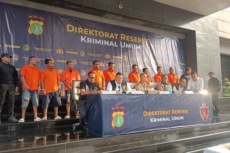 Konferensi pers kasus penembakan Bekasi di Mapolda Metro Jaya, Senin (6/11/2023).