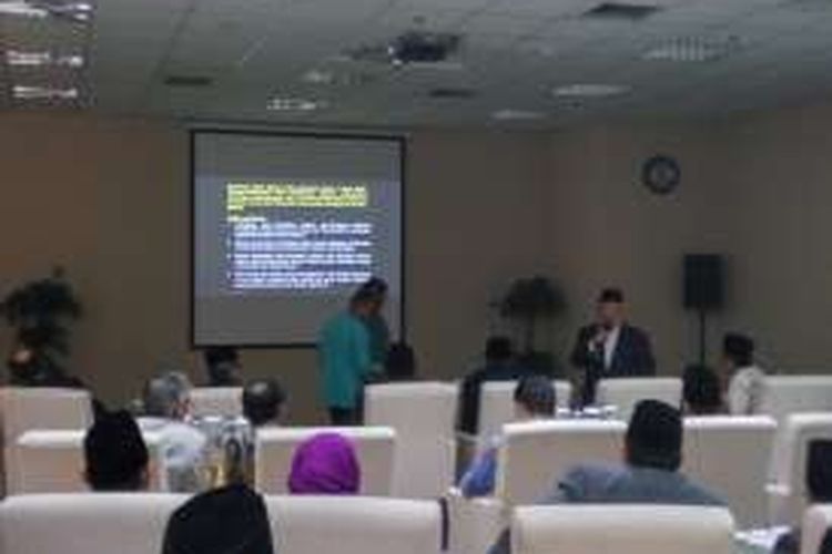 Suasana pemaparan saat sidang isbat di Kementerian Agama, Senin (4/7/2016).