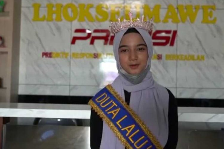 Cut Rauzha Amalia (20), warga Desa Uteun Bayi, Kecamatan Banda Sakti, Kota Lhokseumawe, Aceh