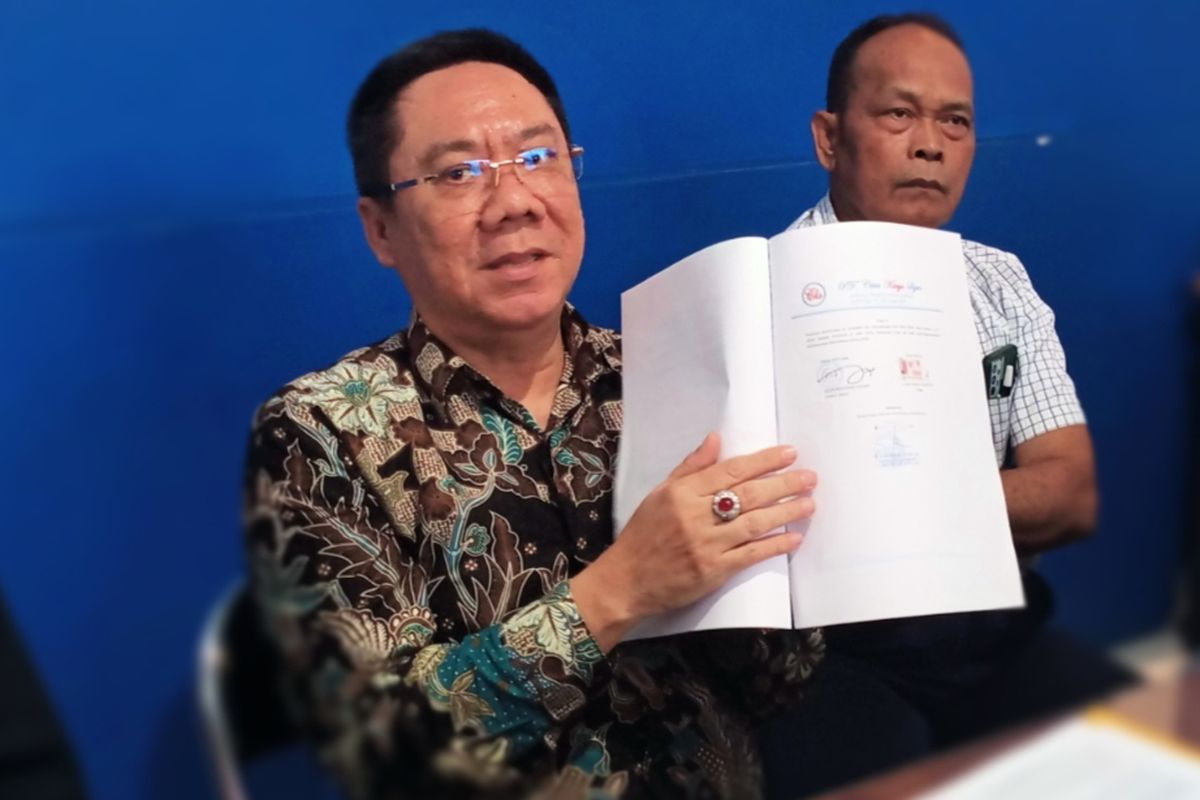 Kuasa Hukum Balai Latihan Kerja Luar Negeri (BLK LN) milik PT Citra Karya Sejati, Gunadi Handoko pada Kamis (22/2/2024). 