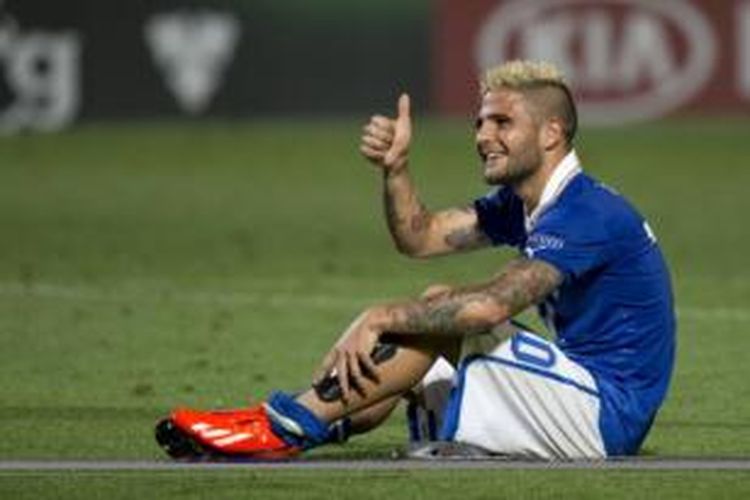 Pemain muda Napoli asal Italia, Lorenzo Insigne. 