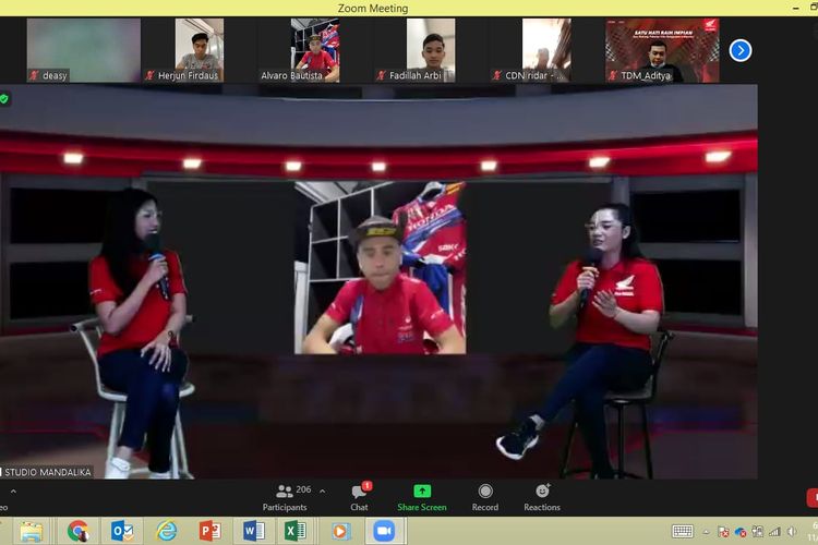 Meet and Greet dengan para pebalap Honda yang berlaga di SIrkuit Mandalika digelar secara virtual 