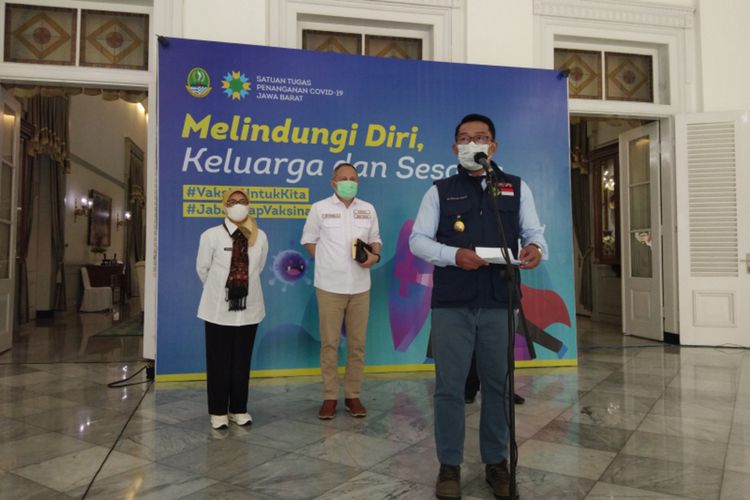 Gubernur Jawa Barat Ridwan Kamil saat menghadiri konferensi pers di Gedung Pakuan, Kota Bandung, beberapa waktu lalu.