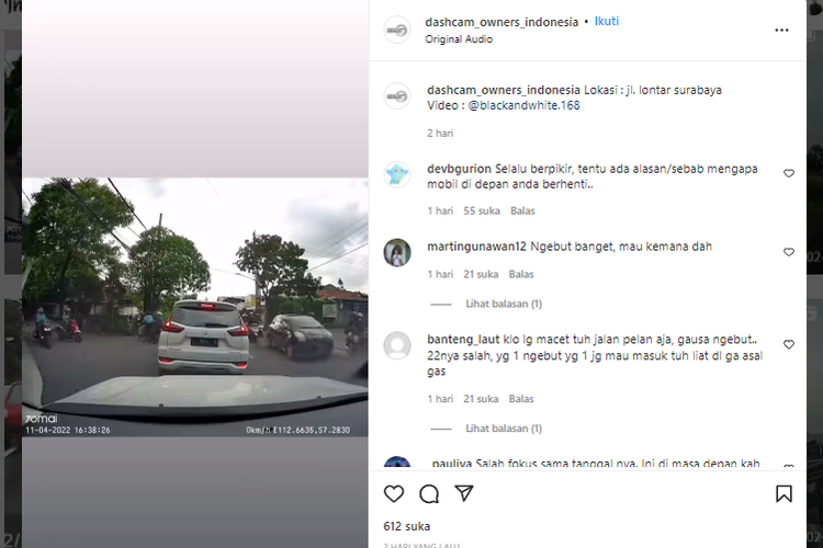 Video tayang di media sosial memperlihatkan tabrakan antara sepeda motor.