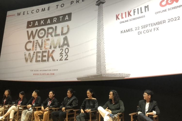 Press conference World Cinema Week di CGV FX Sudirman, Kamis (22/9/2022).