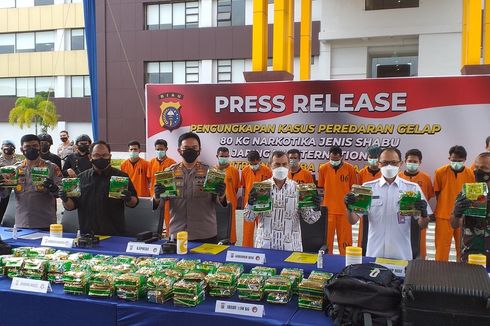 11 Penyelundup Narkoba dari Malaysia Ditangkap Polda Riau, 80 Kg Sabu Disita