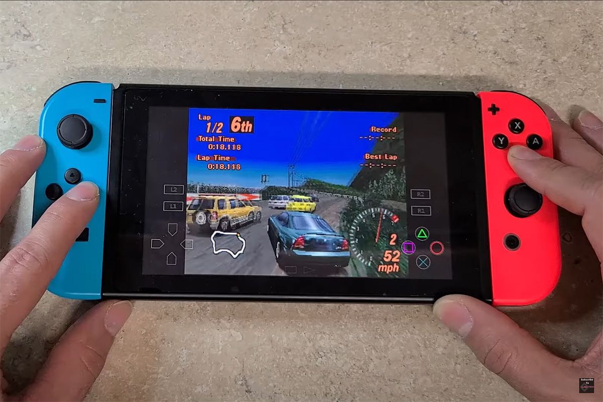 Menjalankan game PlayStation 1, Gran Turismo, di Nintendo Switch dengan emulator di Android