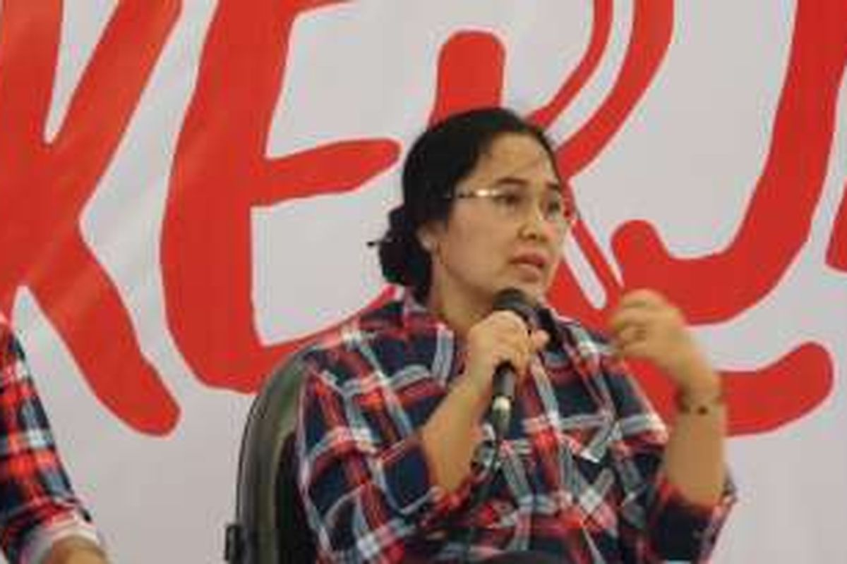 Politisi PDI Perjuangan Eva Kusuma Sundari saat diundang sebagai narasumber sebuah diskusi di Rumah Lembang, Menteng, Jakarta Pusat, Selasa (29/11/2016).
