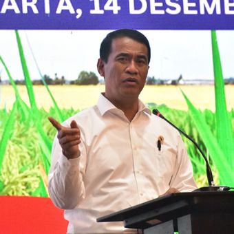 Menteri Pertanian (Mentan) Andi Amran Sulaiman saat menghadiri Peringatan Hari Anti Korupsi Sedunia (Hakordia) sekaligus Pembinaan Mental bertema Sinergi Berantas Korupsi, Wujudkan Swasembada Pangan di Jakarta Kamis, (14/12/2023).