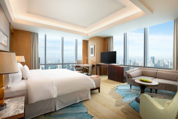 The Westin Jakarta menawarkan pemandangan kota yang memukau. 