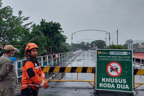 Debit Air Sungai Brantas Meningkat, Jembatan dan Taman di Kota Kediri Ditutup