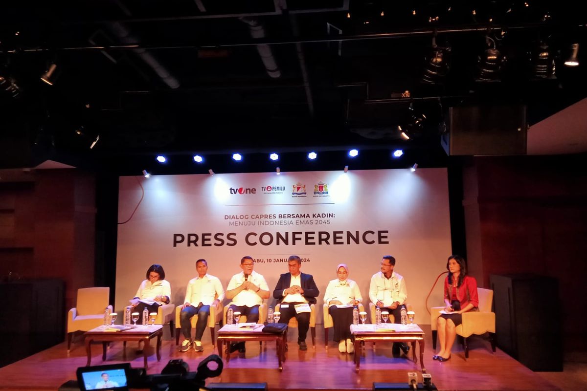 Jumpa pers Dialog Capres Bersama Kadin: Menuju Indonesia Emas 2045
