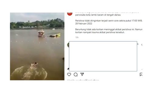 Video Viral Kapal Tenggelam di Jambi Saat Penumpang Asyik Selfie, Ini Penjelasan Kapolresta