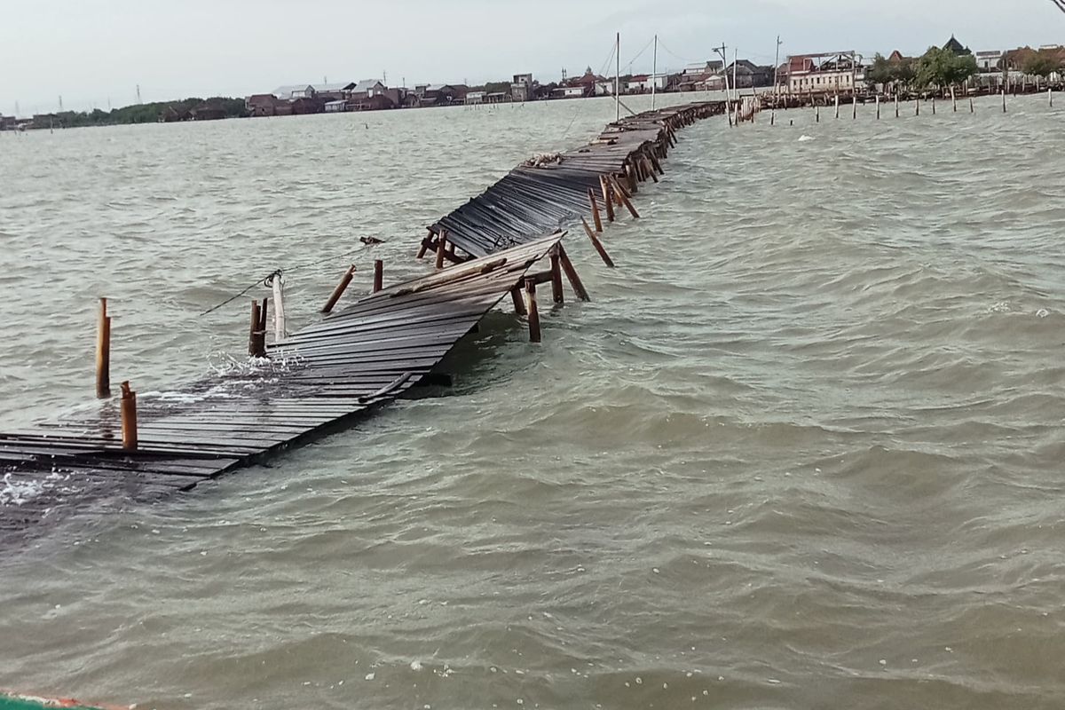 Banjir Rob Putuskan Jembatan di Dukuh Timbulsloko, Warga Butuh Bantuan