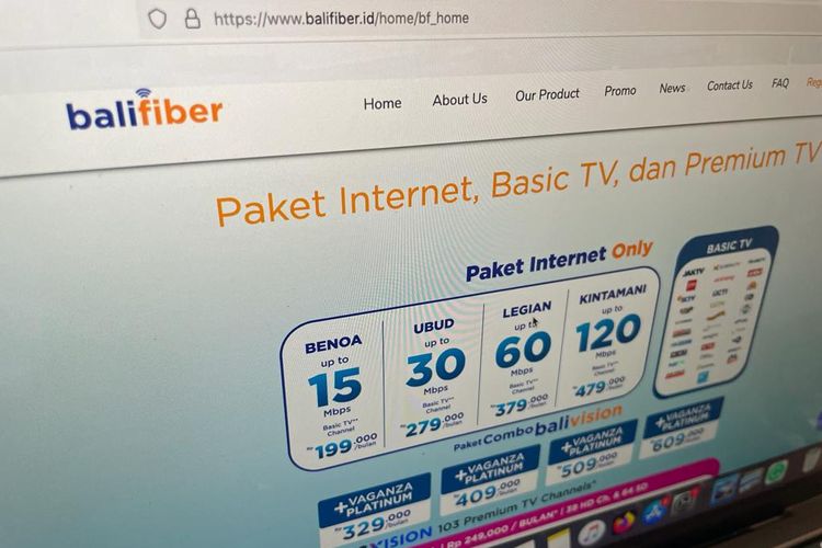 Ilustrasi daftar harga Wifi BaliFiber.