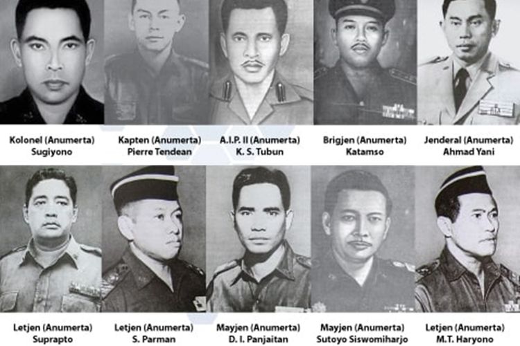 Pahlawan Revolusi yang menjadi korban Peristiwa G30S pada 1965.