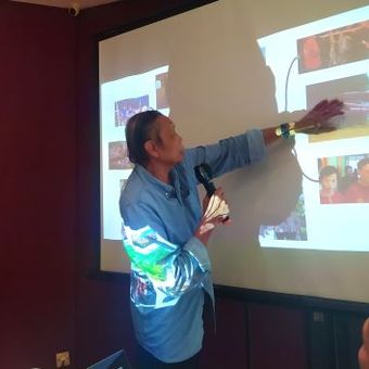 Agus Setyarso, Deputi Direktur Pusat Sains Kelapa Sawit Instiper Yogyakarta, memberikan penjelasan tentang ekowisata pada diskusi gelaran lembaga Sustainitiate edisi 20 Maret 2023 di Jakarta.