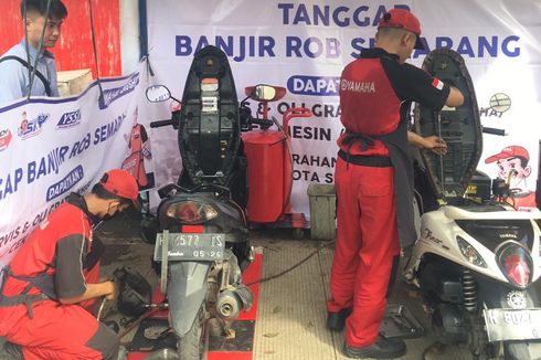Yamaha Berikan Servis Gratis buat Korban Banjir Rob di Semarang