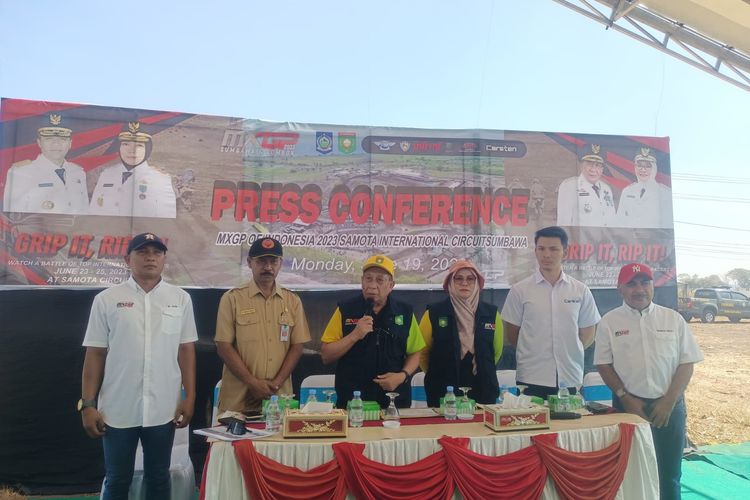 Press conference Persiapan MXGP Sumbawa Lombok Senin (19/6/2023) di sirkuit Samota 