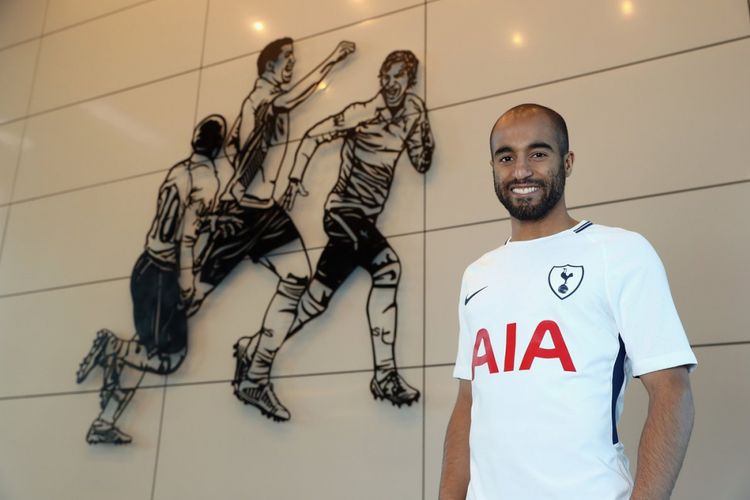 Lucas Moura diperkenalkan sebagai pemain baru Tottenham Hotspur, Rabu (31/1/2018).