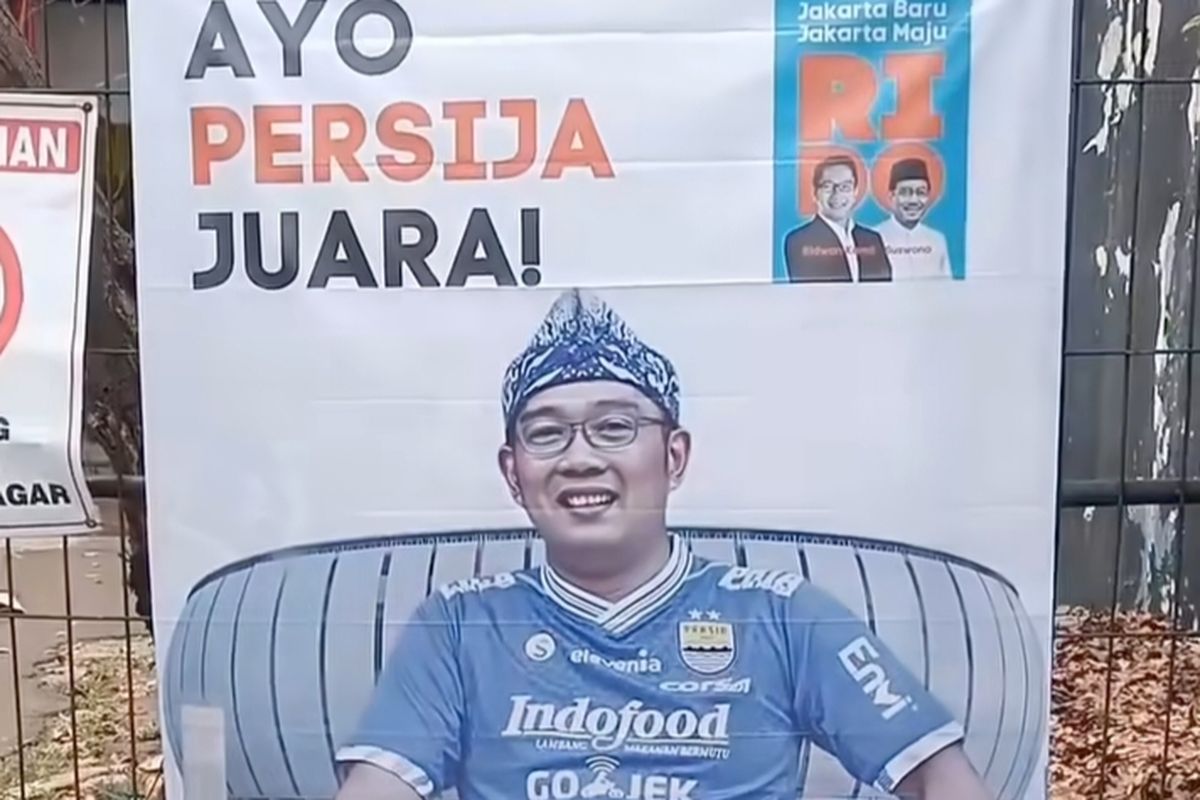 Muncul Baliho RK Pakai Jersey Persib Beri Dukungan ke Persija, Jubir Timses: Ini Black Campaign