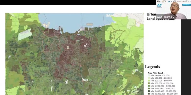 Peta harga nilai bidang tanah di Jakarta