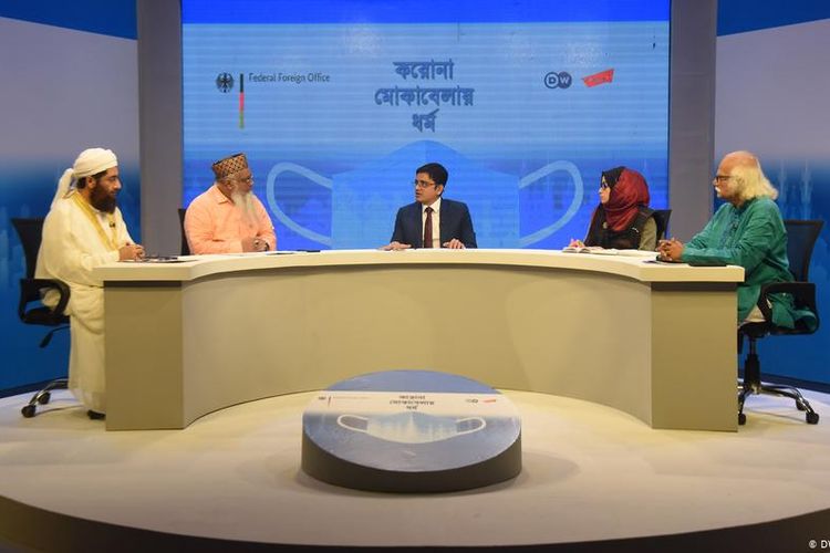 Gelar wicara di stasiun televisi Channel I, Bangladesh, yang digelar DW untuk membahas peran agama dalam pandemi corona, Jumat (23/10/2020).
