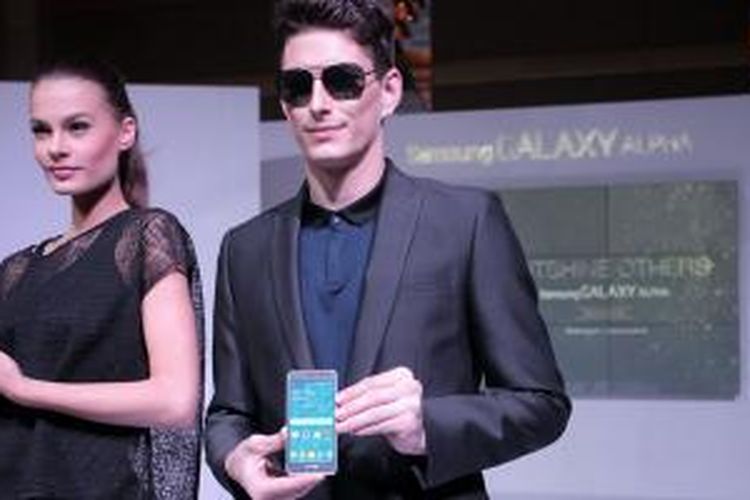 Peluncuran Samsung Galaxy Alpha di Indonesia, Kamis (27/8/2014).