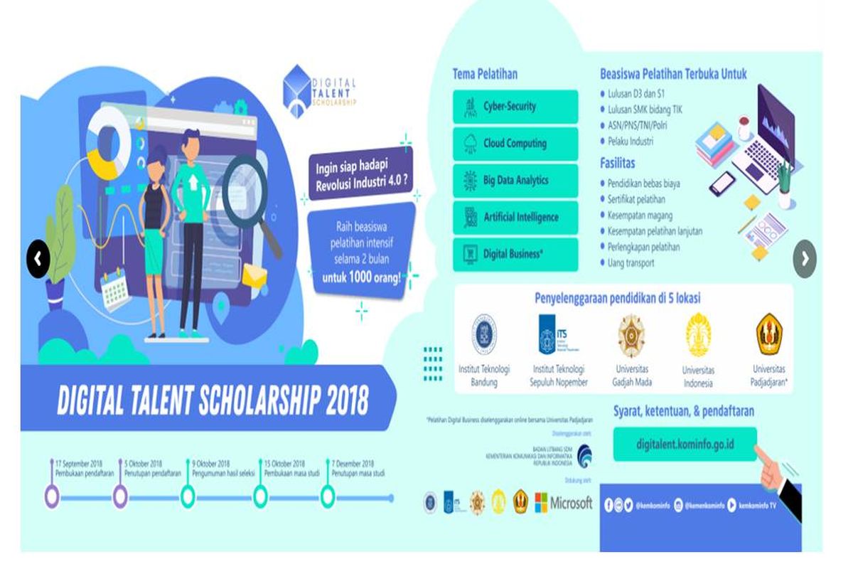 Beasiswa Digital Talent 2018 Kementerian Kominfo.