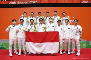 Penantian 28 Tahun Berakhir, Tim Beregu Putra Indonesia Rebut Emas Asian Games 2026