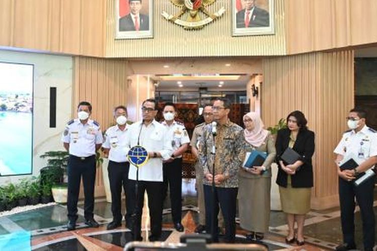 Pertemuan antara Menhub Budi Karya Sumadi dengan Penjabat (Pj) Gubernur DKI Jakarta Heru Budi Hartono pada Senin (24/10/2022).