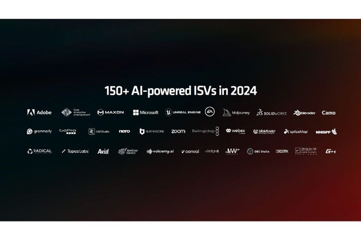 AMD telah bekerja sama dengan lebih dari 150 partner yang akan mendukung pemanfaatan AMD Ryzen&trade; AI.