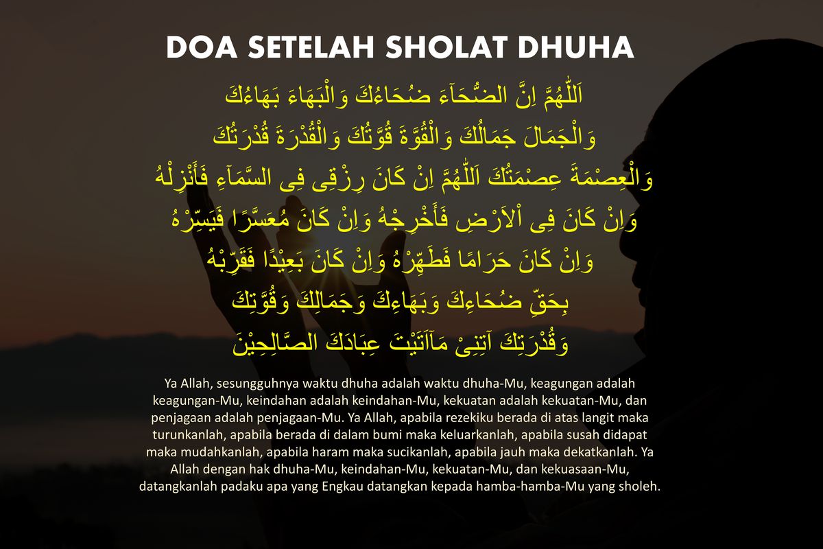 Doa setelah sholat dhuha
