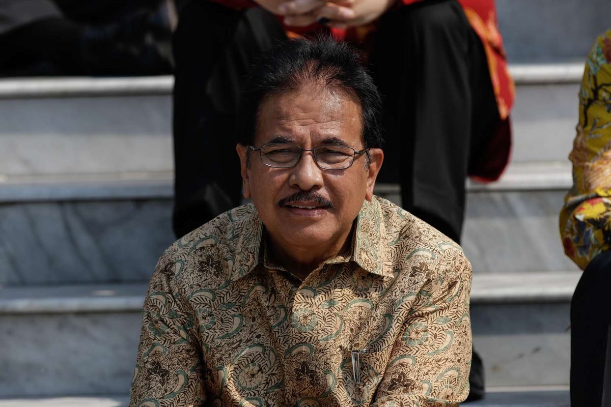 Menteri Agraria dan Tata Ruang, Sofyan Djalil sebelum pelantikan menteri-menteri Kabinet Indonesia Maju di Istana Negara, Jakarta, Rabu (23/10/2019). Presiden RI Joko Widodo mengumumkan dan melantik Menteri-menteri Kabinet Indonesia Maju serta pejabat setingkat menteri.