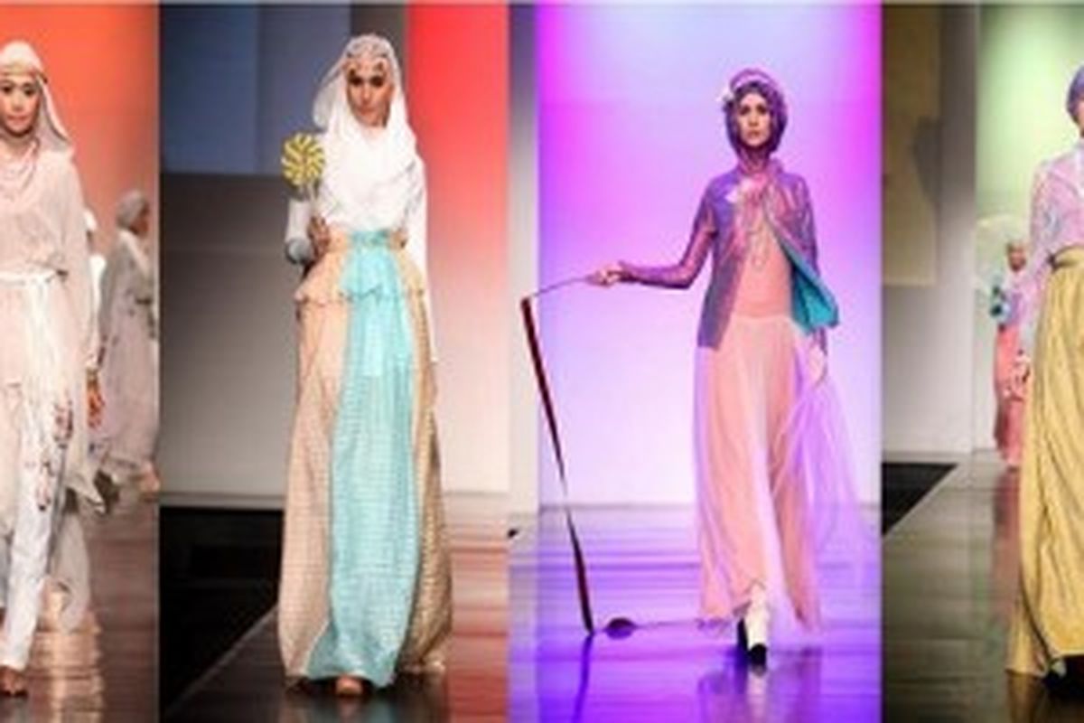 Empat desainer muda, Ria Miranda,Gaida, Lulu Elshabu, dan Dian Pelangi bergabung dalam tema Hijab Fourward di Jakarta Islamic Fashion Week 2013. Masing-masing tetap mengusung warna-warni pastel pada 12 koleksi yang ditampilkan untuk menyambut Ramadhan tahun ini.