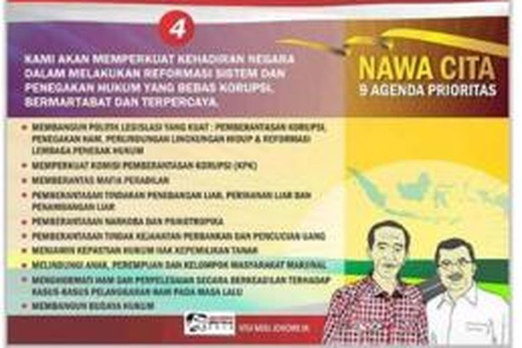 Salah satu dari sembilan program prioritas Joko Widodo-Jusuf Kalla