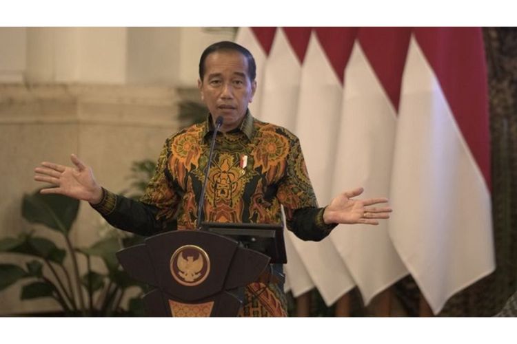 Presiden RI Jokowi saat di Kompas100 CEO Forum Ke-13 Powered by East Ventures. 