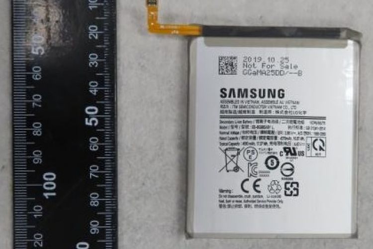 Baterai Samsung Galaxy S11 dengan kapasitas 4.500 mAh dari situs SafetyKorea.