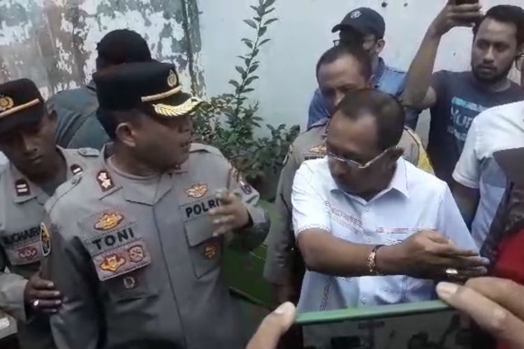 Tangkapan layar Kabag Ops Polrestabes Surabaya, AKBP Toni Kasmiri bersitegang dengan Wakil Wali Kota, Armuji