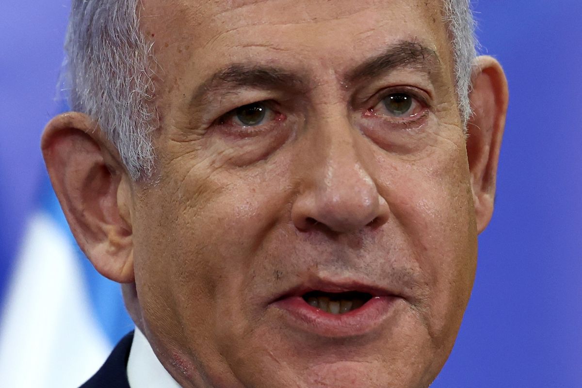 Perdana Menteri Israel Benjamin Netanyahu saat konferensi pers bersama Menteri Luar Negeri Amerika Serikat Marco Rubio di Yerusalem, 16 Februari 2025.
