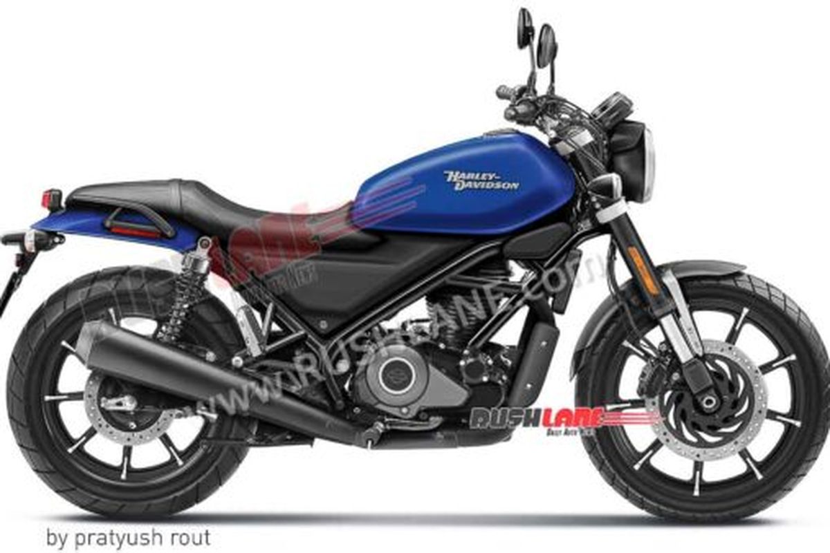 Render Motor ringkas kolaborasi Harley-Davidson dan Hero Motocorp