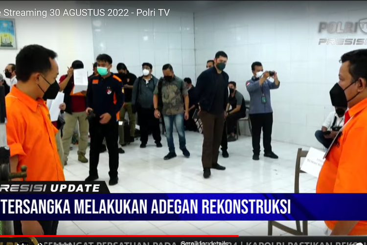 Aula di rumah pribadi Irjen Ferdy Sambo yang terlihat dalam proses rekonstruksi kasus dugaan pembunuhan berencana Brigadir J, Selasa (30/8/2022).