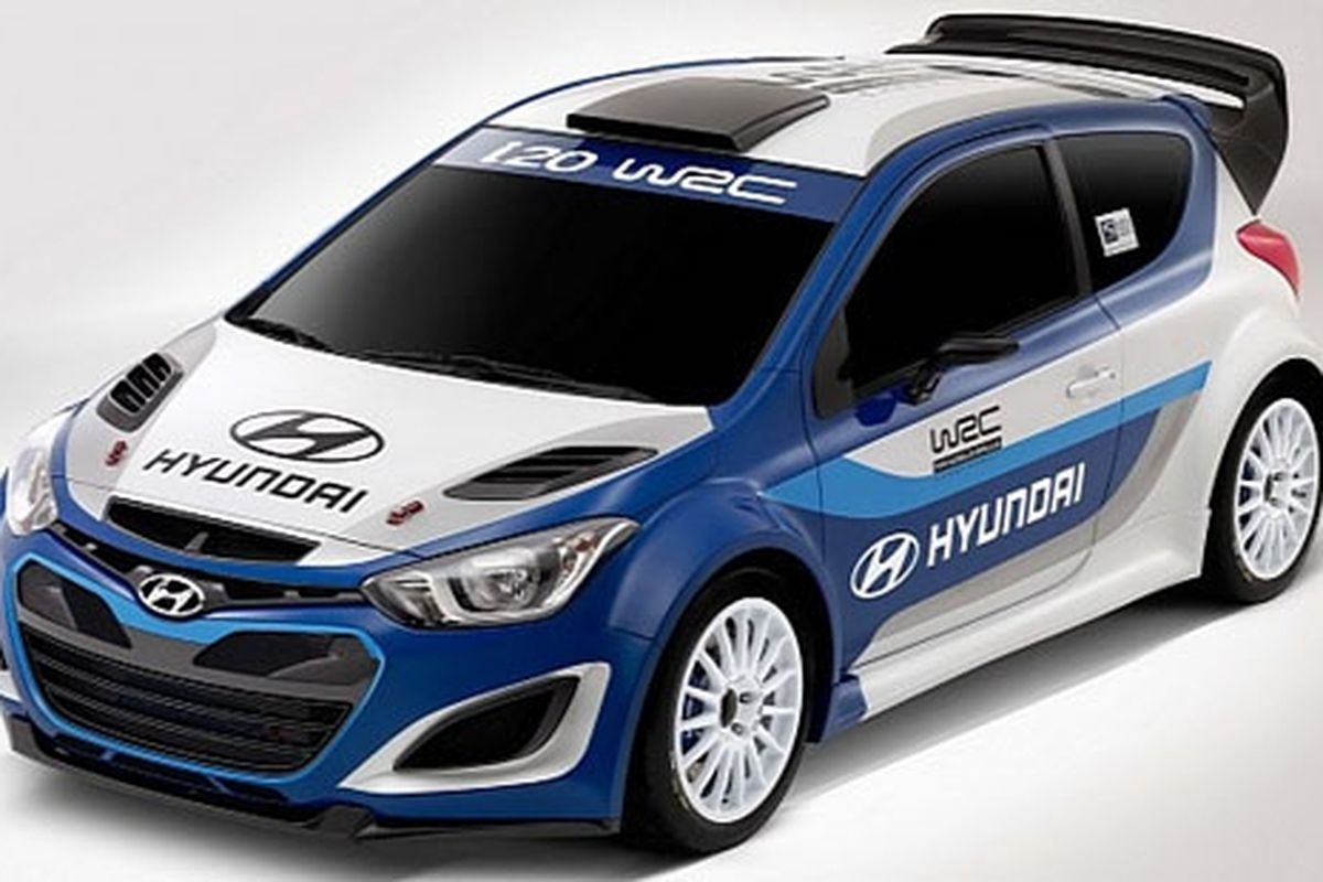 Ini tampang Hyundai i20 WRC setelah didesain di Hyundai Eropa yang berpusat di Offenbach, Jerman.