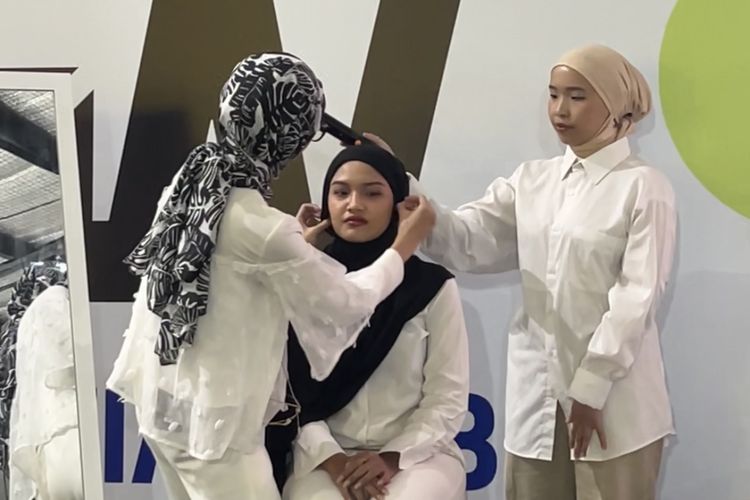 5. Sesuaikan bagian depan area wajah