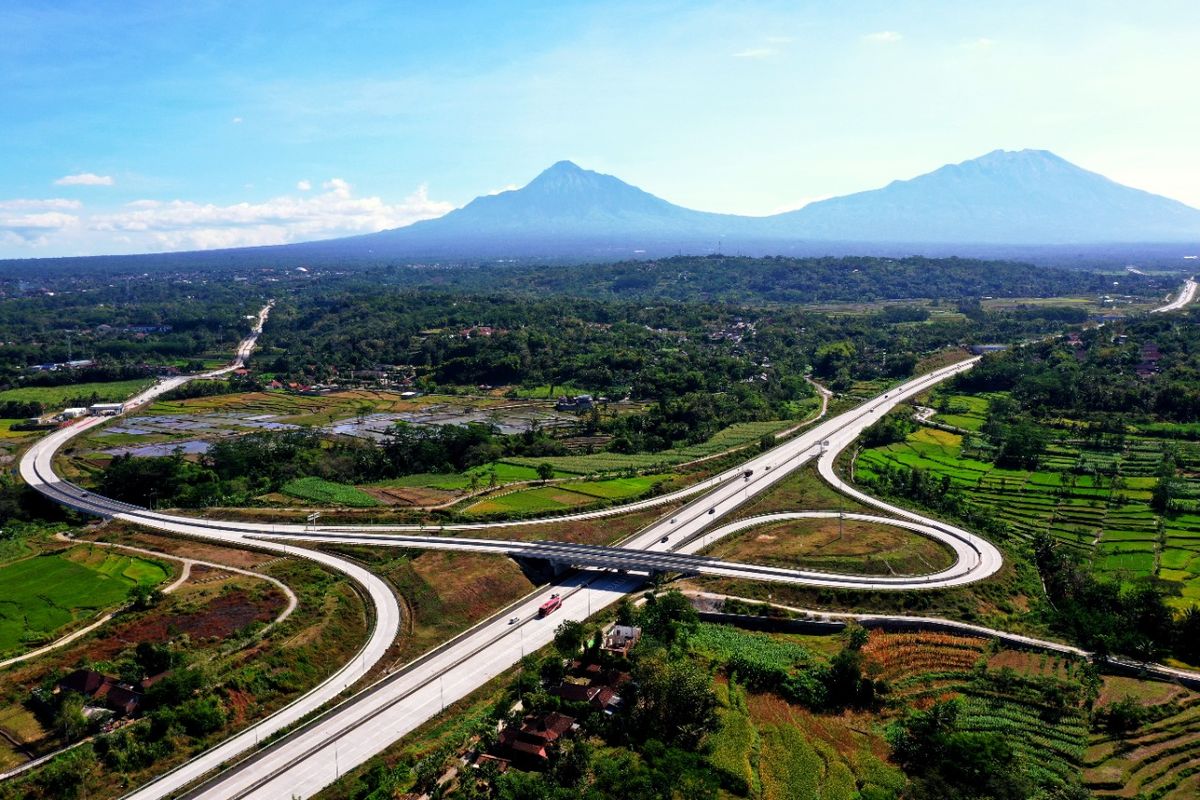 Ilustrasi jalan tol.