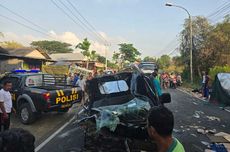 Sopir Mengantuk, Pikap Hancur Tabrak Truk, 1 Tewas di Sampang