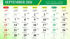 Kalender Islam September 2026 Lengkap: Tanggal Hijriah, Weton Jawa, Hari Besar Islam, dan Libur